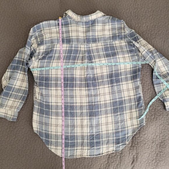 Blue Gray Plaid Flannel by LEE Sport Size XXL - Picture 3 of 3